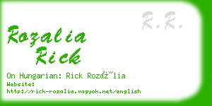 rozalia rick business card